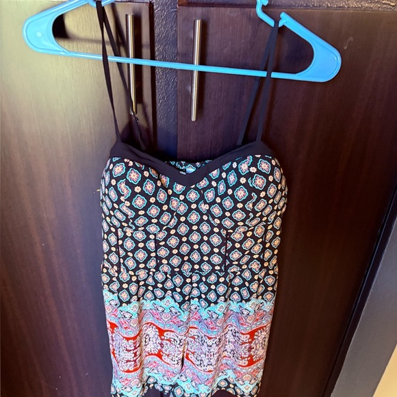 Xhilaration Floral Black and Orange Dress - Picture 1 of 3